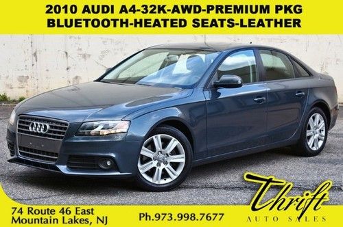 2010 audi a4-32k-awd-premium pkg-bluetooth-heated seats-leather