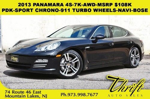 2013 panamara 4s-7k-awd-msrp $108k-pdk-sport chrono-911 turbo wheels-navi-bose