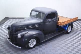 1946 chevrolet resto rod w/ a 350 auto ac power windows new interior flat black