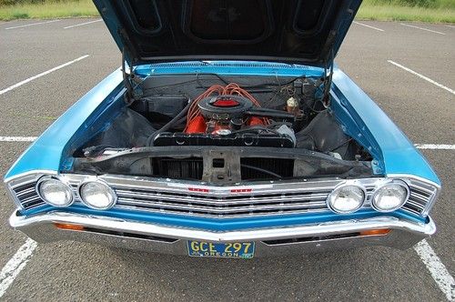 1967 Chevrolet Chevelle Malibu 283 Marina Blue Two Owner Solid Rust Free Driver, US $19,000.00, image 13