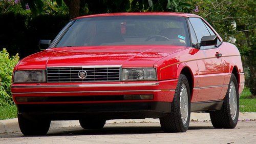 1989 cadillac allante with both tops 78,000 miles red /tan leather no reserve