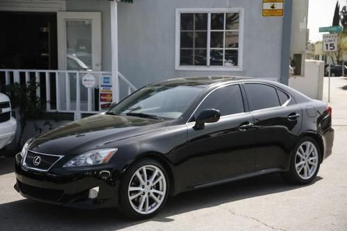 2008 lexus is250 base sedan 4-door 2.5l black fully loaded leather power car