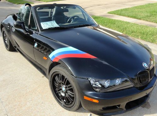 1999 bmw z3 black manual 5-speed 6cyl 2.8l roadster convertible unique bmw style