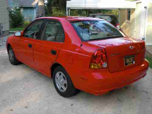 2004 Hyundai Accent Sedan 4-Door 1.6L (Red), US $3,950.00, image 11