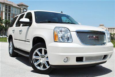 2011 gmc denali - pearl white - we finance - navi - rear dvd - 1 florida owner