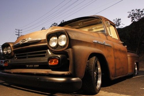 =1958 chevrolet apache series 32 1/2 ton rat rod - awesome cruiser - v8!! =