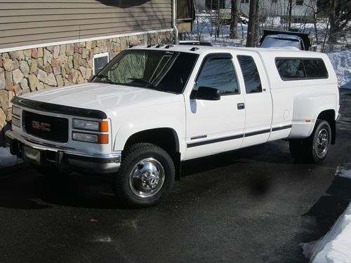 Mint 1996 gmc 3500 diesel dually 4x4 pick up truck in ct 1 ton original 130k