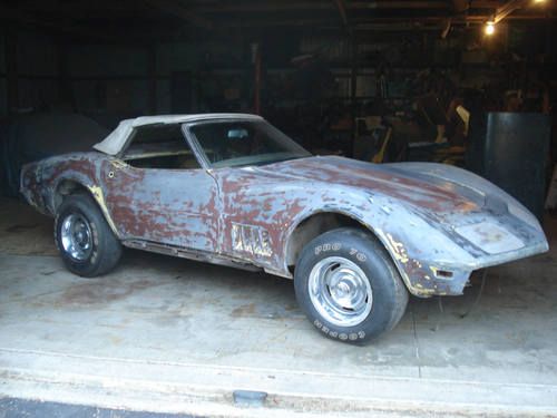 1969 Corvette Convertible project 69 Vette roadster, image 4