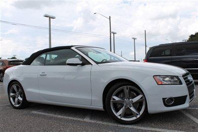 2012 white audi a5 2door cabriolet auto front trak 2.0 premium