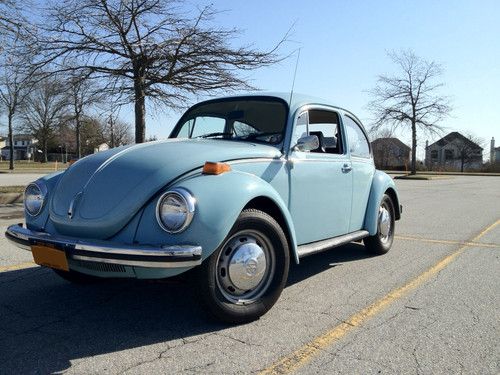 1972 marina blue volkswagen superbeetle rust free and clean