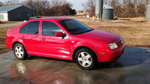 2001 volkswagen vw jetta 1.8t turbo gls sedan red 5 speed