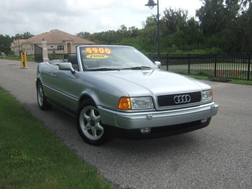 1998 audi cabriolet 78000 miles like new, fl car...no rust clean carfax 50 pics