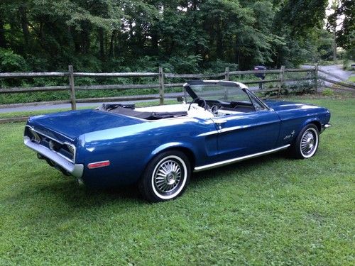 1968 ford mustang convertible, v8 auto, acapulco blue, not 1967 1966 1969