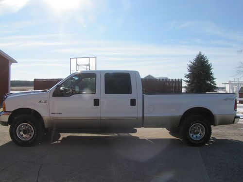 2000 ford f250 7.3 diesel, crew cab, 4x4, long bed, powerstroke, white