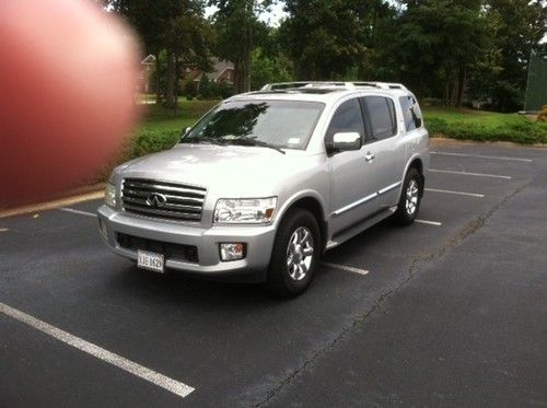 2004 infiniti qx56 awd - silver metallic exterior and black leather interior