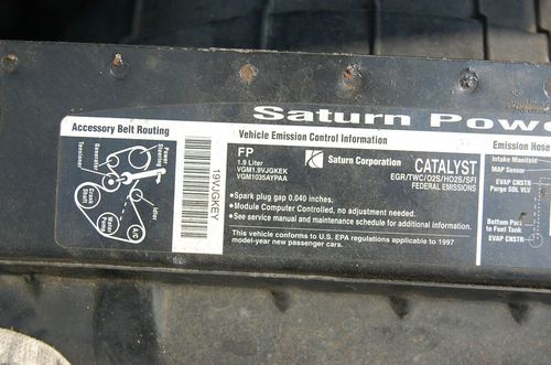 1997 Saturn SL2 Base Sedan 4-Door 1.9L, image 15