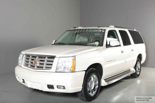 2005 cadillac escalade esv awd sunroof dvd 8-pass chrome heatseats pearl white !