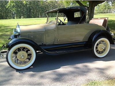 1929 ford model a roadster frame off restoration. with video!!   no reserve!!!!!