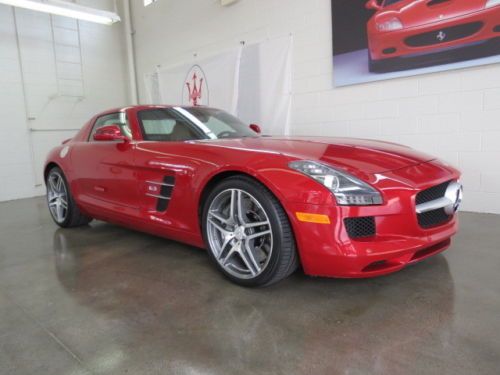 Le mans red navigation bluetooth gullwing doors sport leather seats &#034;sls&#034;