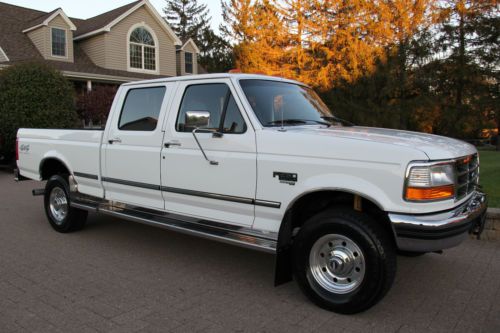 1997 FORD F250 XLT CREW SHORT BED 7.3L DIESEL 78K ORIGINAL MILES 4X4 NO RESERVE, image 2