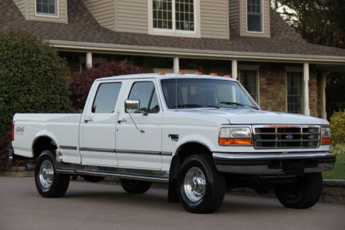 1997 FORD F250 XLT CREW SHORT BED 7.3L DIESEL 78K ORIGINAL MILES 4X4 NO RESERVE, image 4