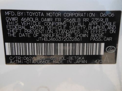 LEXUS ES350 PREMIUM PLUS PACKAGE HEATED/VENTILATED SEATS NAVIGATION NO RESERVE, image 39