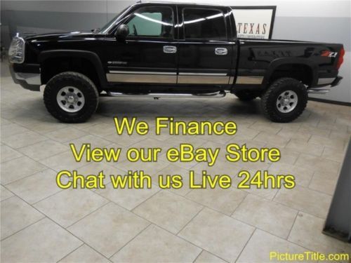 03 silverado lt 4x4 lifted wheels crew leather heated seats finance texas