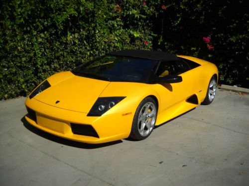 2005 lamborghini murcielago roadster pearl yellow 6-speed manual!