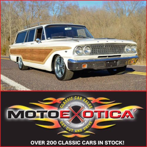 1963 ford fairlane squire station wagon-power rear window-new custom interior