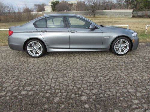 2011 535i m sport package gry/blk leather nav roof 43k flawless