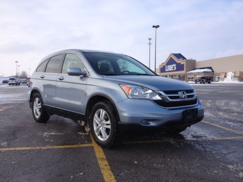 2010 honda cr-v ex-l~4wd~&#034;1 owner&#034;~glacier blue metallic~xm~5 door~pristine