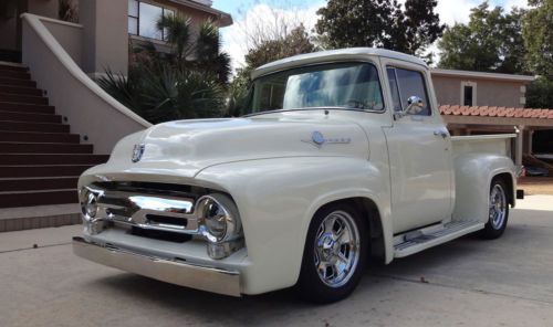 1956 ford f100 custom cab pick up mustang v8 auto a/c p/s p/w all steel body!