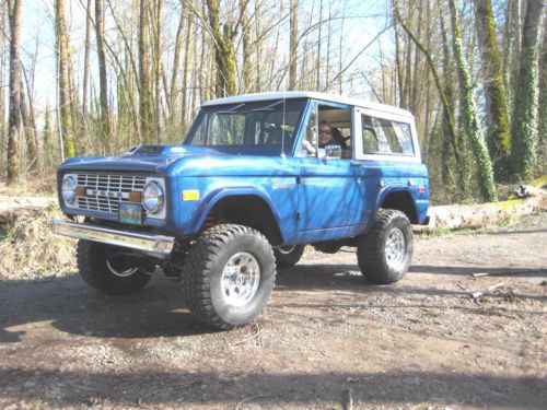 1976 bronco &#034;big blue&#034; em2 fresh 302 4v 4spd ps pdb  awesome bronk