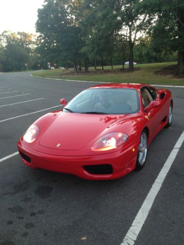 2001 ferrari 360 modena f1, mint 2 owner serviced up,red,sabbia stiching,18k