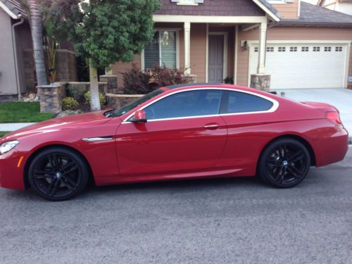 Bmw: 6-series 2012 bmw 650i coupe red cpo certified, fully loaded
