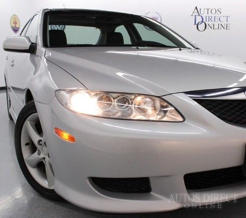 We finance 2004 mazda 6 s auto v6 1 owner clean carfax lthr 6cd mroof spoiler