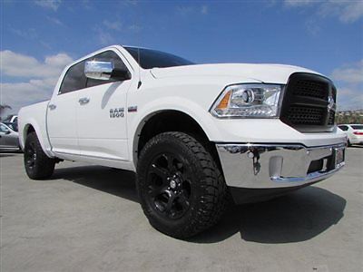 2014 ram 1500 laramie 4x4 crew cab leather navigation back up camera white