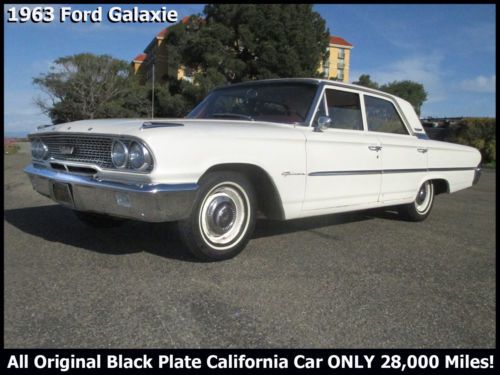 *1963 ford galaxie! original unrestored california classic only 28,000 miles!*