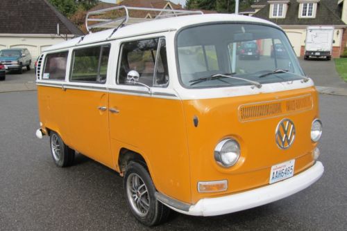 1971 vw baywindow bus original paint &amp; interior, rebuilt engine, no reserve van