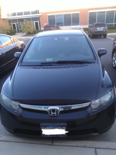 2007 honda civic lx sdn blk 4dr