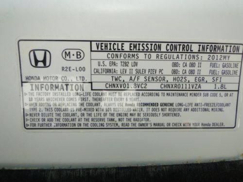 2012 HONDA CIVIC EX REBUILT SALVAGE TITLE, REPAIRED SALVAGE TITLE REPAIRABLE, US $12,900.00, image 40