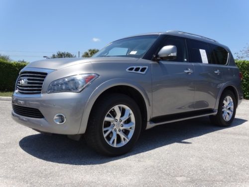 2012 infiniti qx56 8-pass sun/roof navigation warranty theater pack