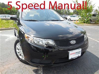 Kia forte lx low miles 4 dr sedan manual gasoline 2.0l 4 cyl engine ebony black