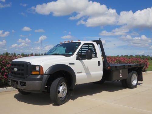 2007 texas own ford f-550 flat bed 11 footer free shipping 153k