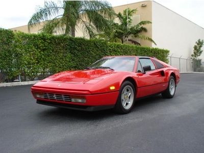 1986 ferrari 328 gts 2 door convertible red with tan leather