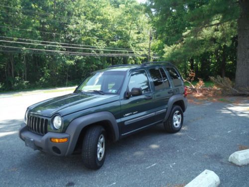 2002 jeep liberty sport sport utility 4-door 3.7l 4x4 pa inspected no reserve