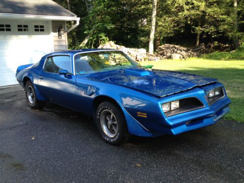 1978 pontiac trans am numbers matching pontiac 400 automatic blue