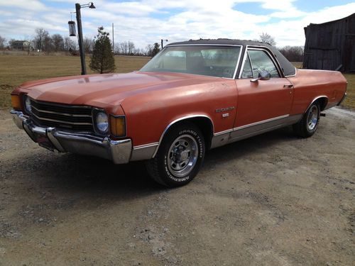 1972 chevrolet chevy el camino custom barn find!matching #s no reserve!turn key!