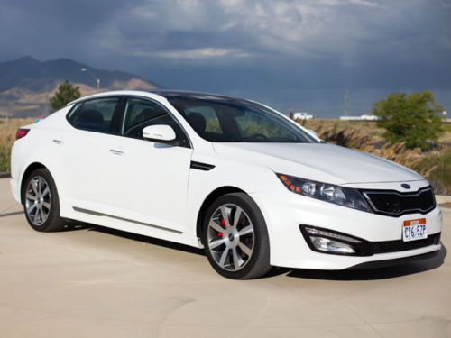 2012 kia optima sxl sedan limited turbo white sx leather heated seats nav