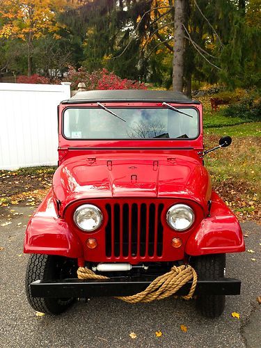 Perfect 1955 willys cj5 frame-off restoration - candy apple red, like new!!!